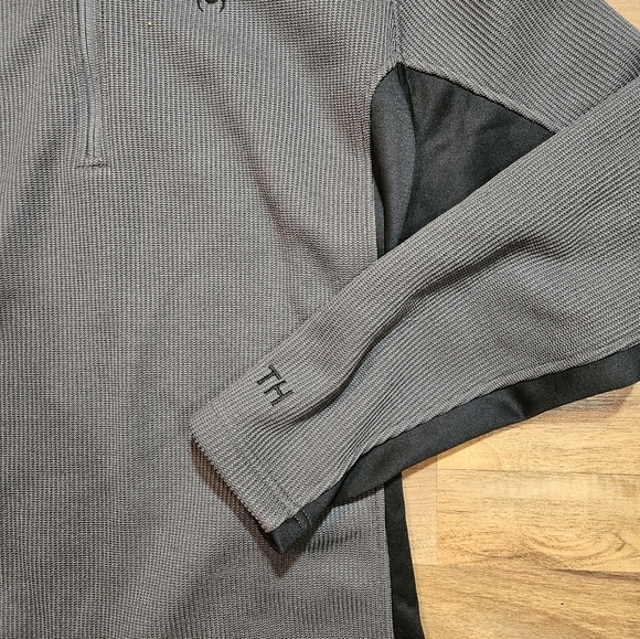 SPYDER MEN'S L WAFFLE KNIT FLEECE 1/4 ZIP RIBBED MOCK NECK PULLOVER JACKET - Picture 3 of 10